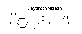Chemical structure of Dihydrocapsaicin